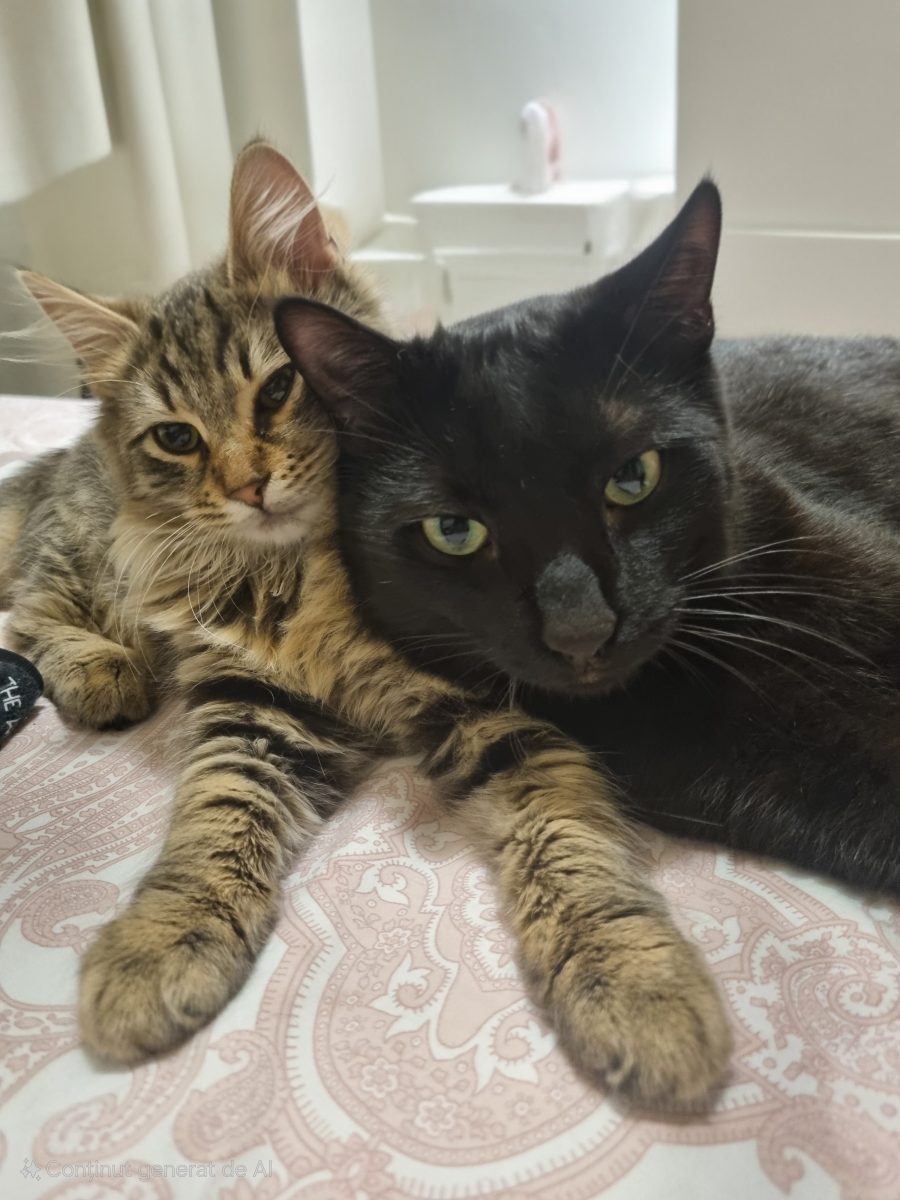 Adopți Dacă are un pic de spațiu de hoinărit, e în al nouălea cer. – E prietenos, lipicios și mereu gata de o tură cu „șeful patrulei”. – Motto: „Grădina ta e regatul meu.”  🎀 Domnișoara Timidă – 1 an, delicată și dulce ca o prăjiturică timidă – Este o pisicuță mai rezervată, are nevoie de timp să se acomodeze, dar când te acceptă, ți se topește în suflet. – Se înțelege foarte bine cu motanul, de la el învață curajul. – Urmează să fie sterilizată și e în căutarea unui cămin calm, răbdător și plin de iubire. – Ideală pentru cineva care iubește provocările blânde și bucuriile câștigate cu răbdare.  ✨ De preferdouă suflete care se completează — unul te face să râzi, celălalt te topește încet. Nu e nevoie să cauți comori… le-ai găsit deja! 😻